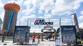 The entrance to the 2021 Progressive International Motorcycle Show Outdoors Chicago event