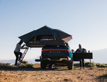 Check out the $6,750 Stove and the $3,100 Tent for the Rivian Electric Truck