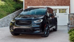 A 2022 Chrysler minivan, the electric minivan will use the Pacifica name when it releases.