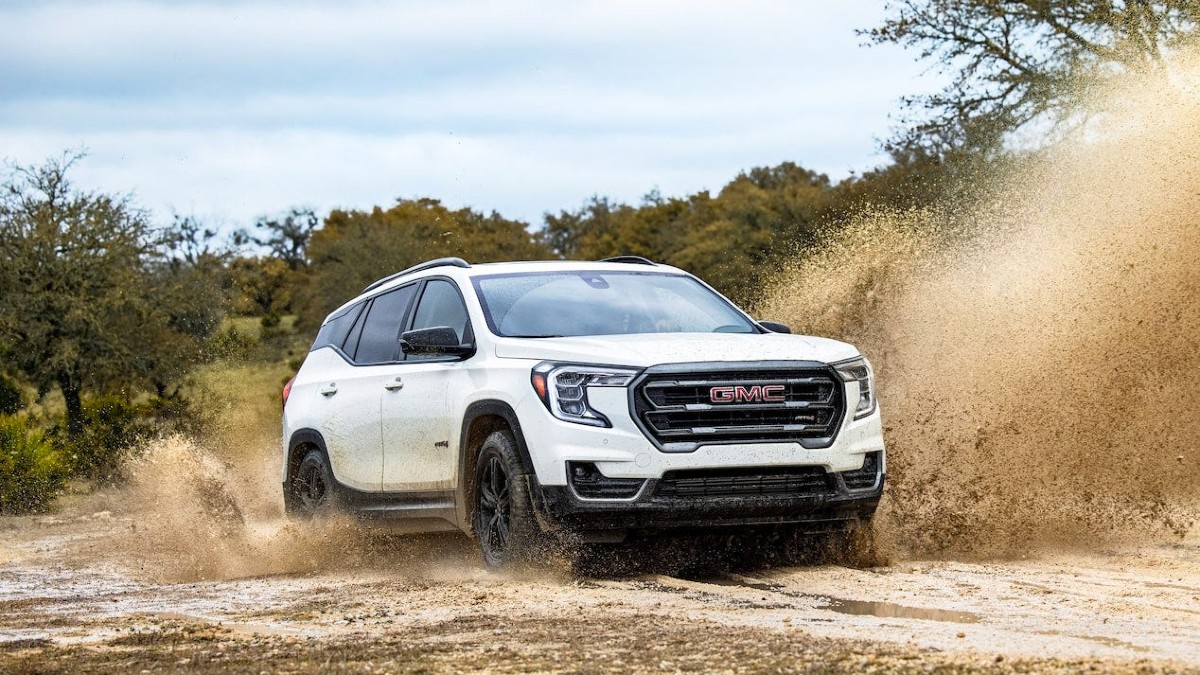 The 2022 GMC Terrain AT4 is the off-road version of this premium SUV
