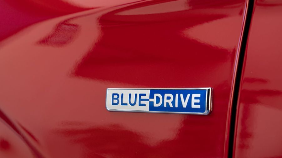 Blue Drive badging on a 2022 Hyundai Ioniq hybrid model
