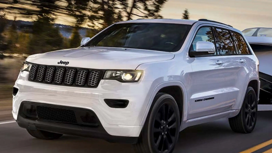 The 2022 Jeep Grand Cherokee WK driving on the road