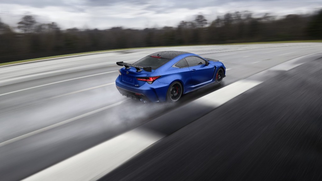 the 2022 lexus rc f fuji speedway tackling the track showing off its focus on performance