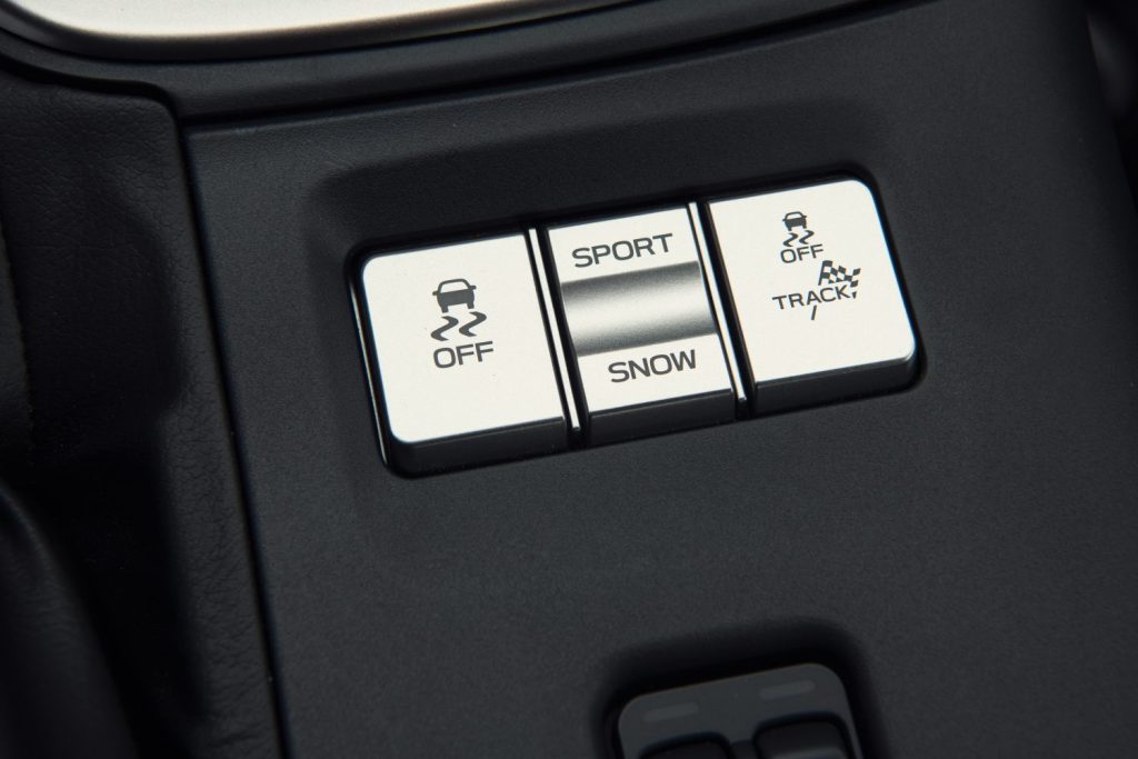 Switches on the GR86's center console.