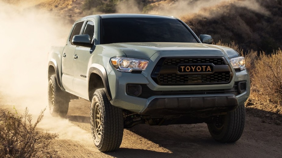 The 2022 Toyota Tacoma truck comes with complimentary maintenance.