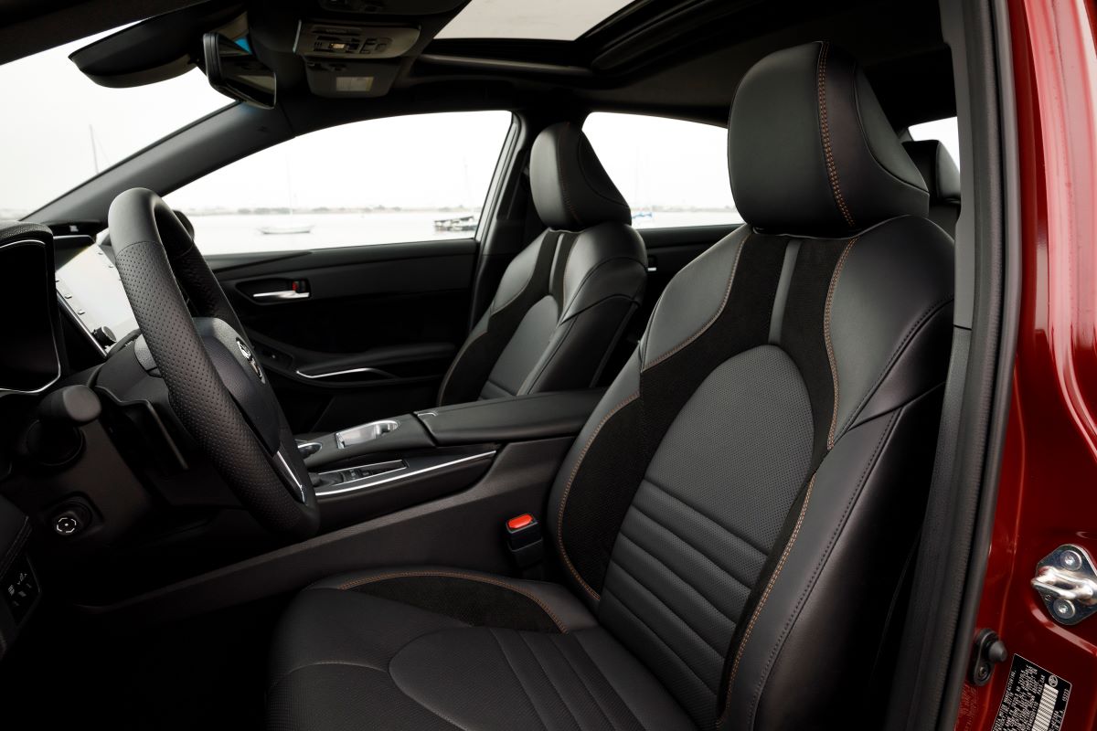 Black interior of the 2022 Toyota Avalon, the best-in-class large sedan