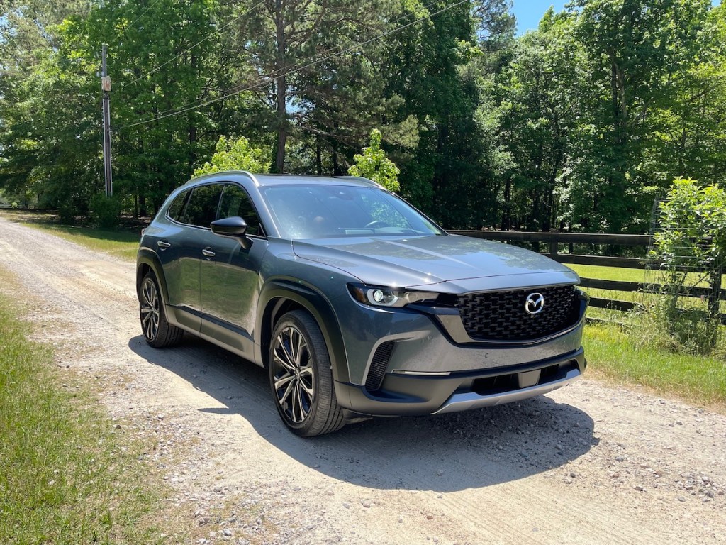2023 Mazda CX-50 on a dirt road 