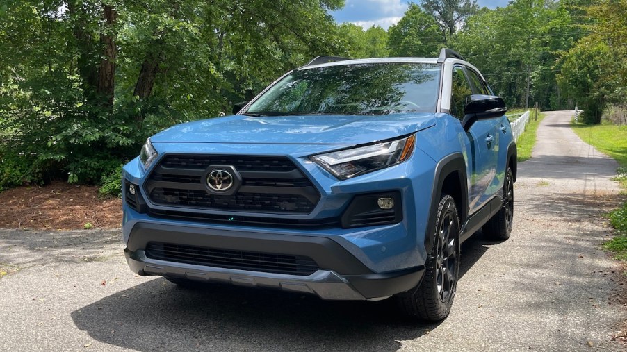 2023 Toyota RAV4 TRD Off-Road model parked in a driveway