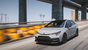Matte silver 2022 Toyota Corolla Apex compact sedan. Choosing between the 2023 Camry vs. 2022 Corolla is harder than you think.
