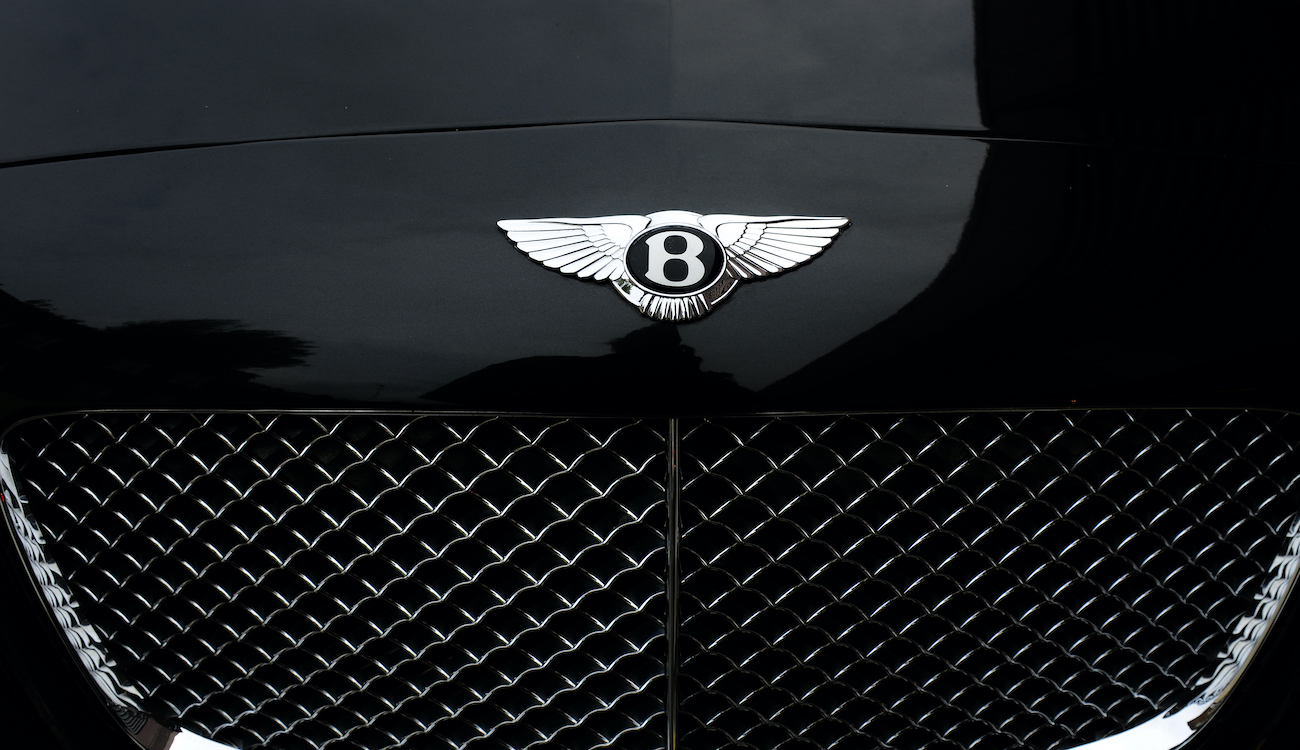 The grill of a Bentley automobile.
