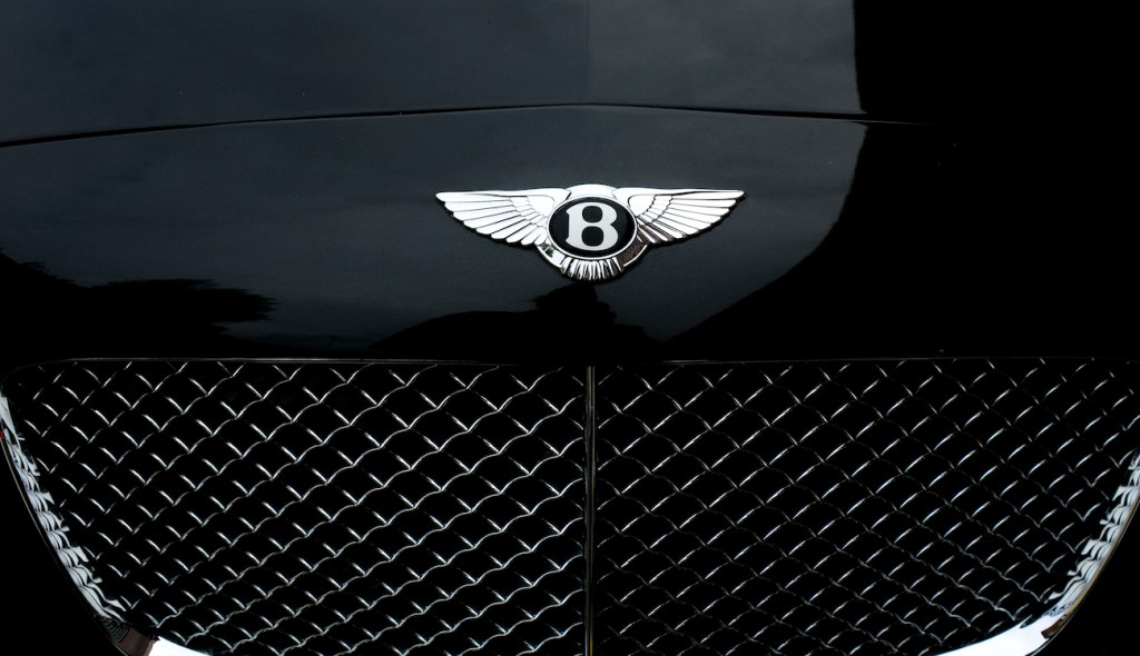  The grill of a Bentley automobile.