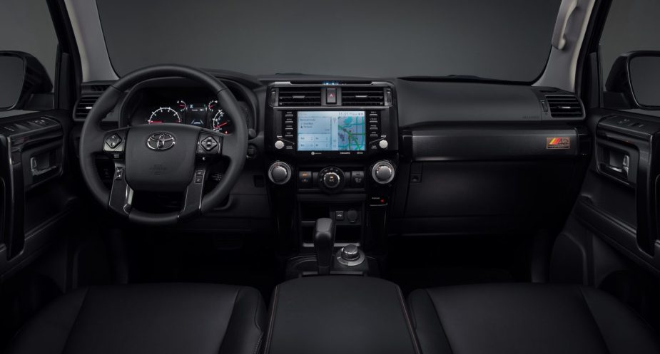 Dashboard and front seats in 2023 Toyota 4Runner, highlighting its release date and price