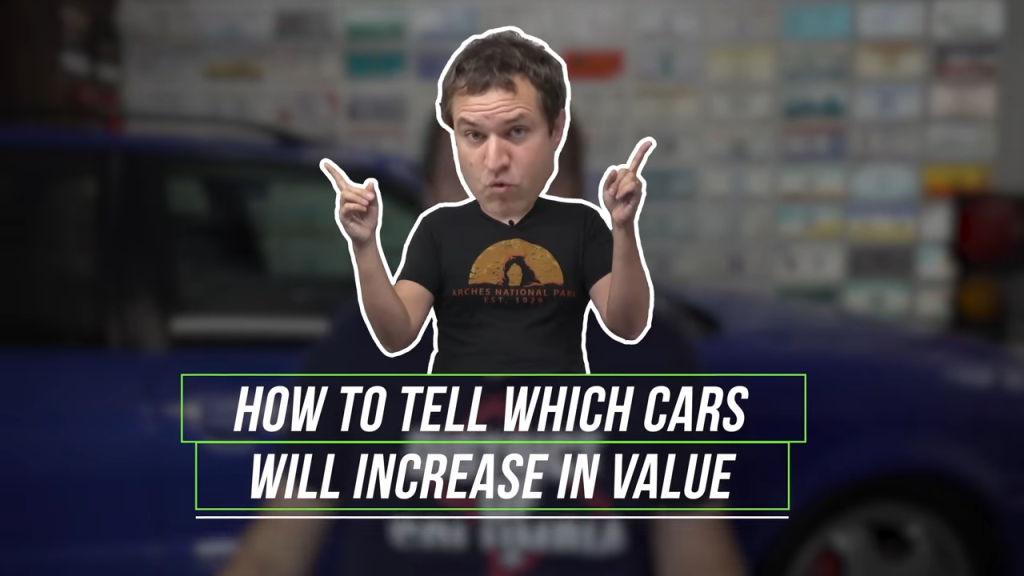 The cover photo of Doug Demuro for his video about predicting future values.