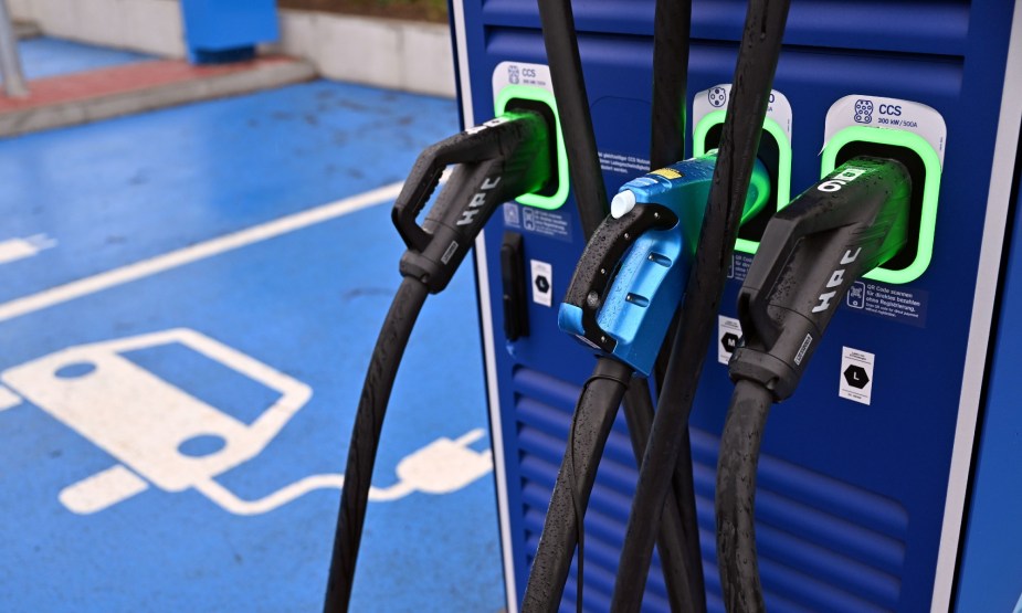 An EV Charging Station that works for lots of different electric vehicles