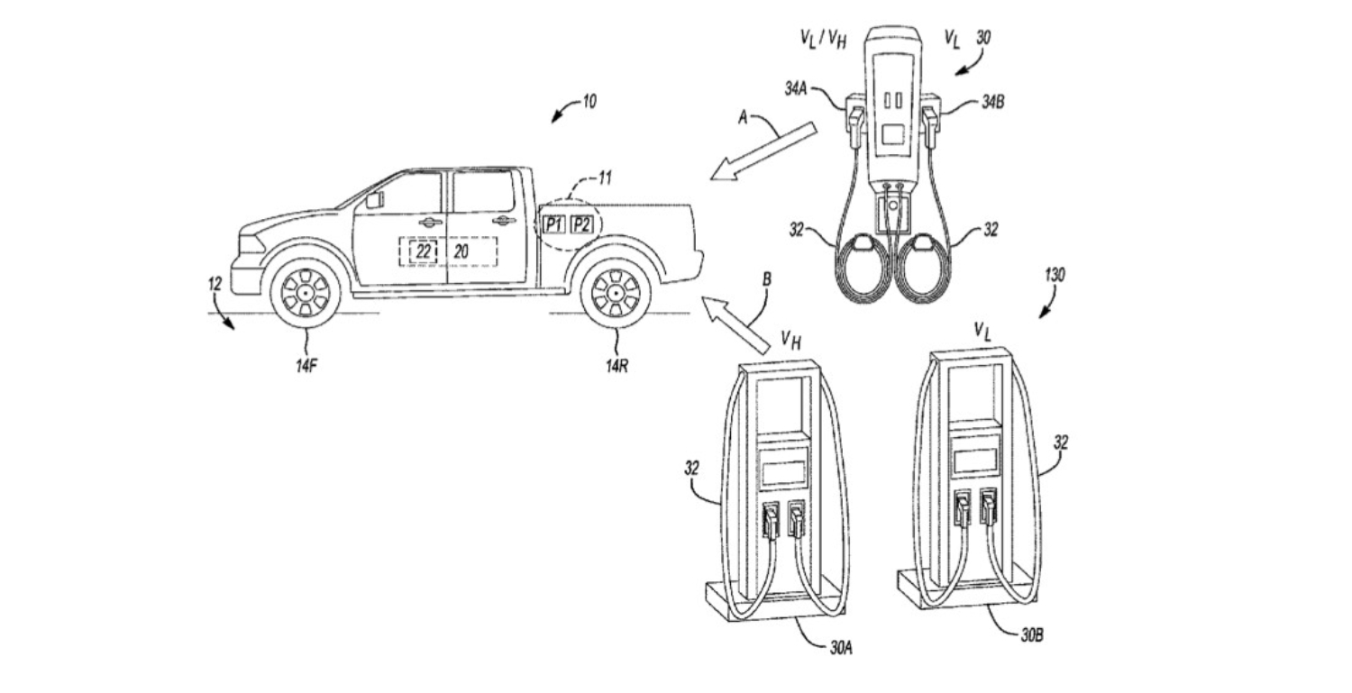 GM patent shows electric vehicles with dual charging ports
