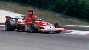 The Niki Lauda Ferrari 312B3 was crashed by Charles Leclerc crashed
