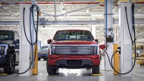 Charging the 2022 Ford F-150 Lightning electric truck