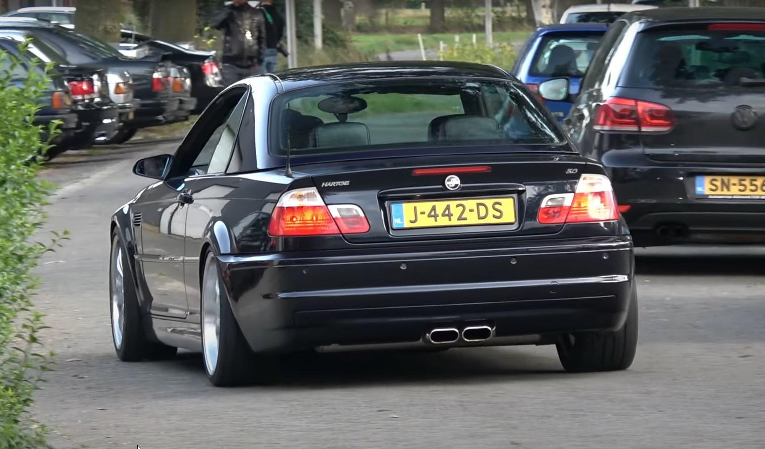 Hartge E46 BMW H50 V8 Swapped Rear end as it drives into a car show