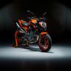 A 2022 KTM 890 DUKE GP motorcycle promotional photo