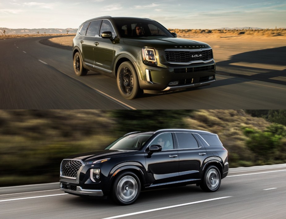 The Kia Telluride and Hyundai Palisade SUVs are recommended by Consume Reports