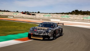 The Porsche 718 Cayman GT4 ePerformance is testing Mission R tech