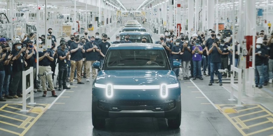 2022 Rivian R1T production line