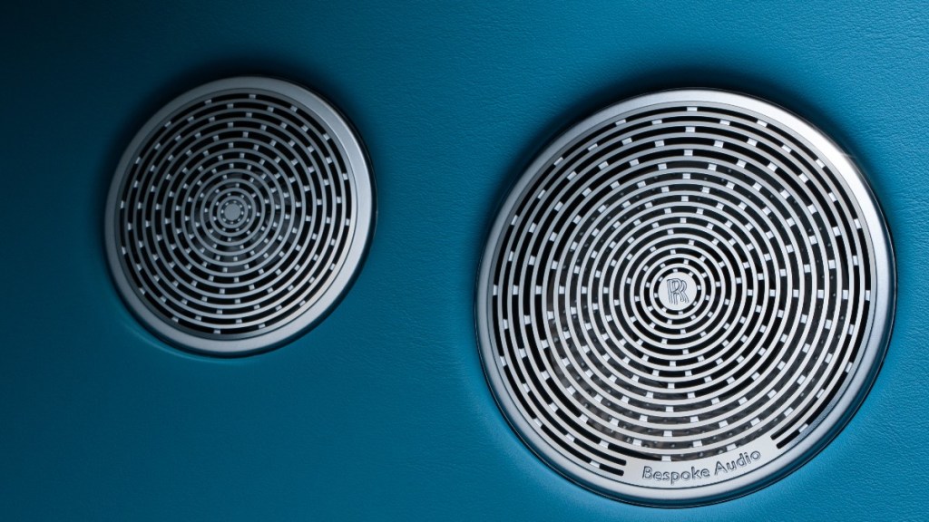 the bespoke rolls royce audio system with metal speakers