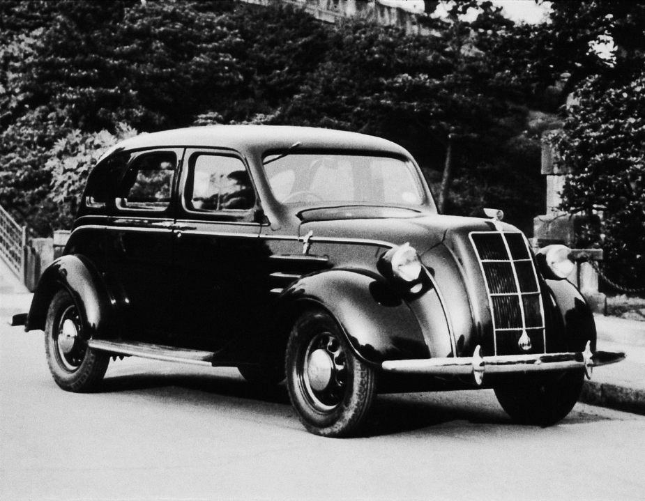 1936 Toyota Model AA black and white photo