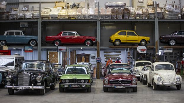 An old and classic car collection of a Turkish businessman seen in Ankara, Turkey