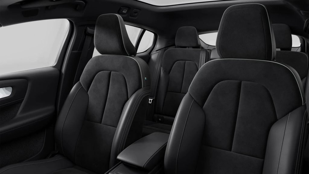 Volvo C40 Recharge seats made from recycled materials.