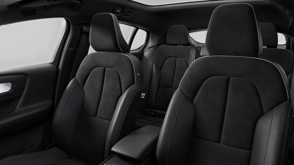 Volvo C40 Recharge seats made of recycled materials.