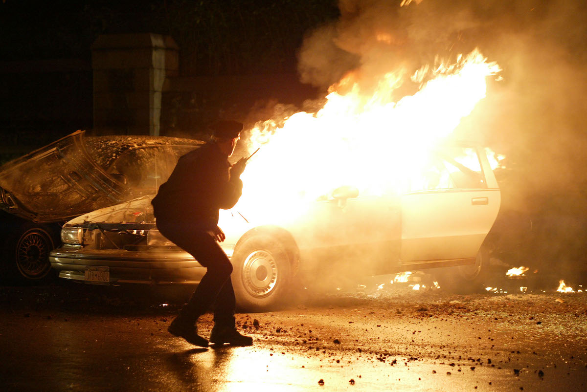 car explosion Hollywood Law & Order