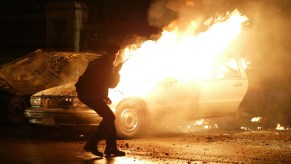car explosion Hollywood Law & Order