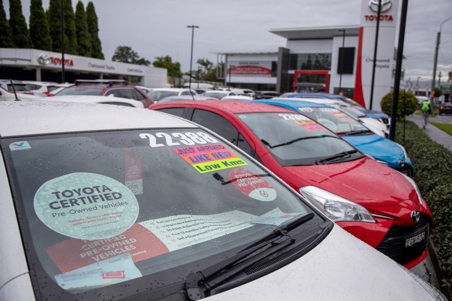 Car buying at a Toyota dealership in Sydney, Australia