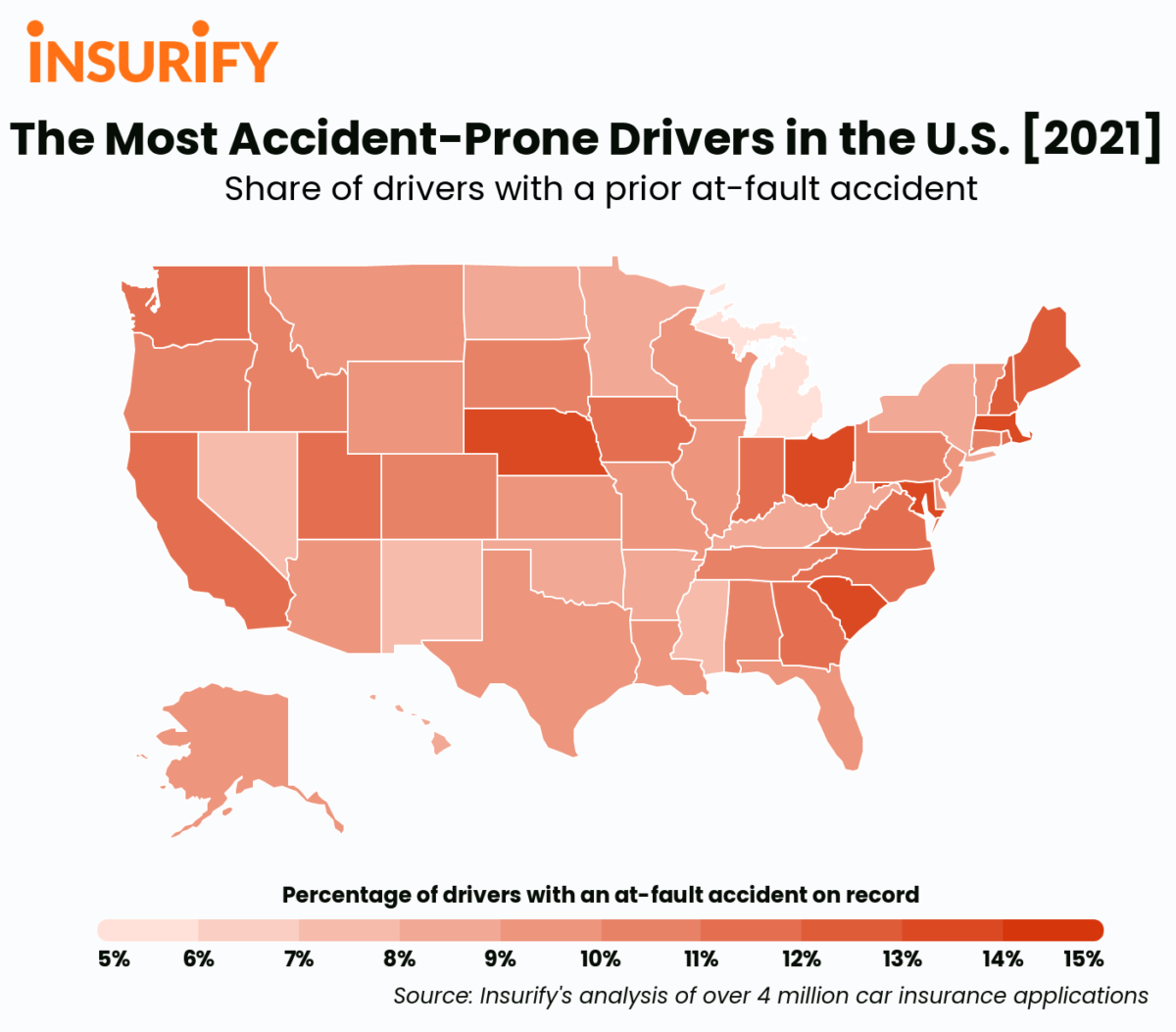 state with most car accidents, most car accidents, city with most car accidents
