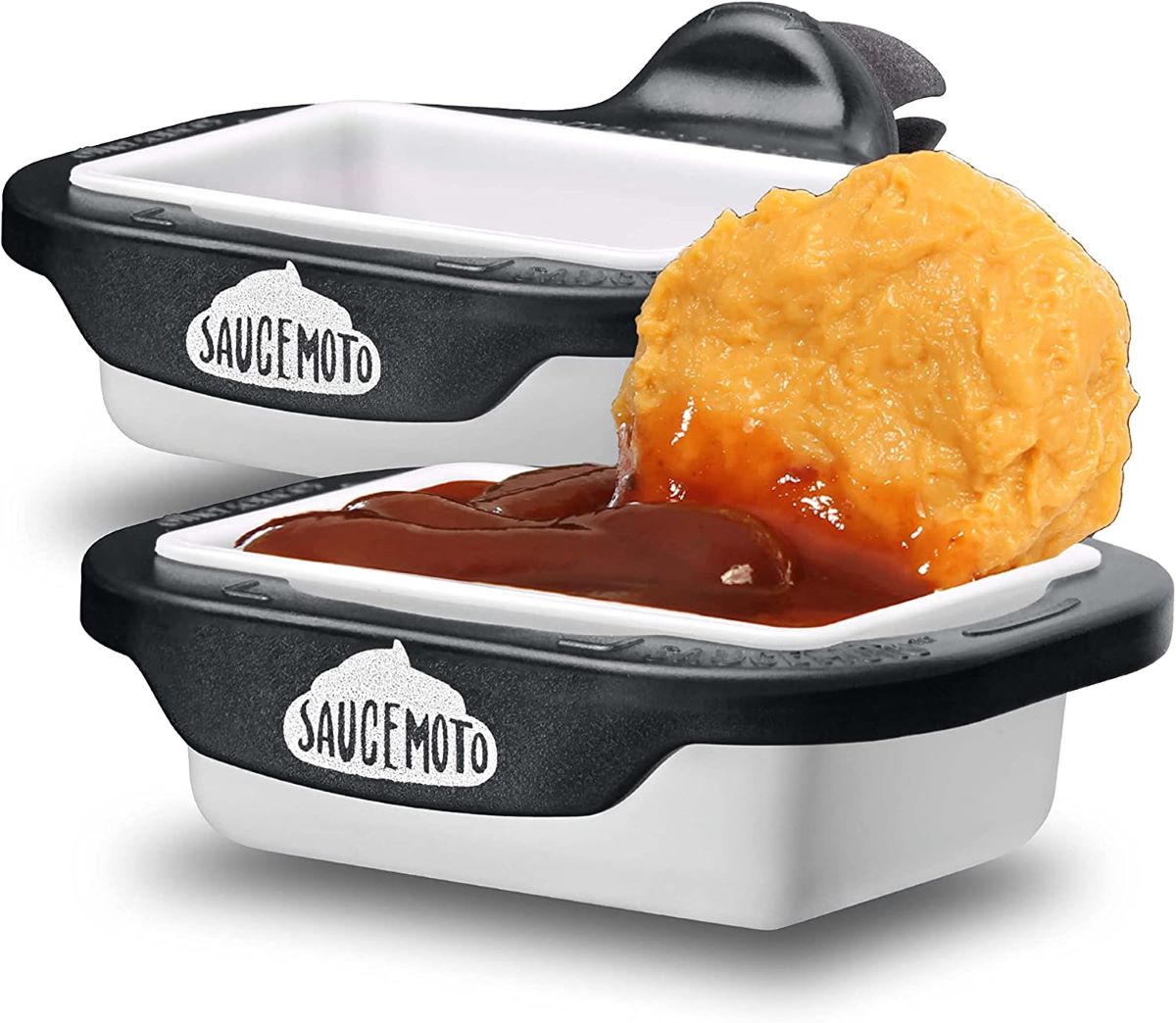 Set of two Dip Clip Sauce Storage Containers.  These best car storage accessories are fun and inexpensive.