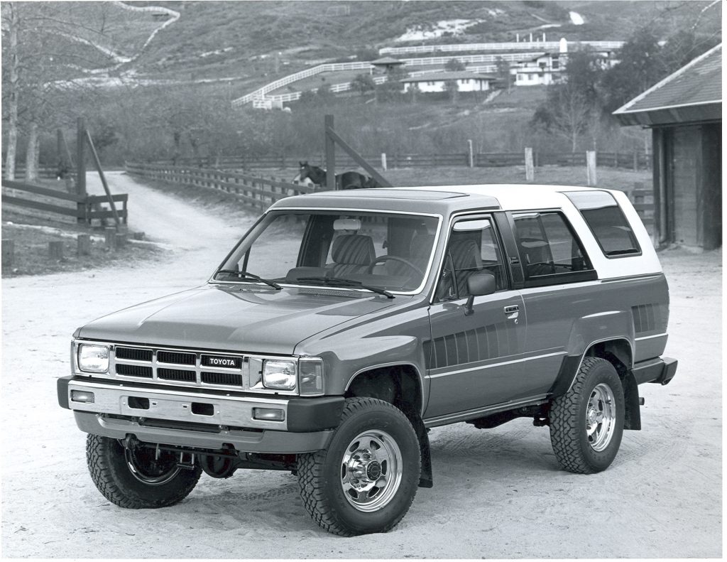 The original 4Runner as simply a HiLux truck with a removeable camper shell. 
