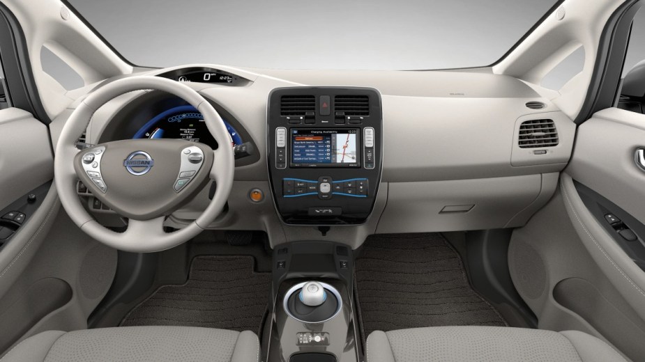 a comfortable and spacious interior of a 2017 nissan leaf
