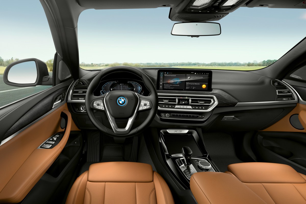 The interior of the 2022 BMW X3 SUV, which is a reliable luxury SUV.   