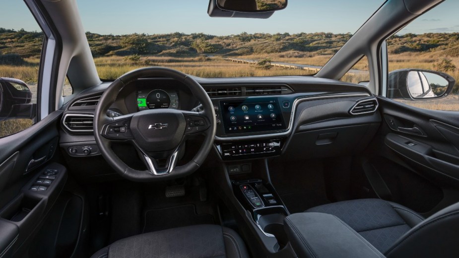 a comfortable and well-equipped interior of the new chevrolet bolt ev