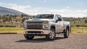 A 2022 Chevrolet Silverado 2500 Harley-Davidson with great ground clearance.