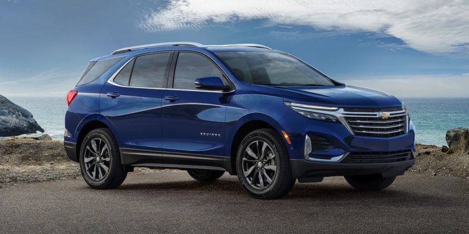 A blue 2022 Chevy Equinox. Should you buy a LT or LS trim level?
