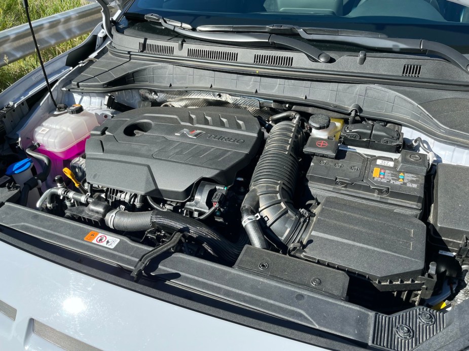 2022 Hyundai Kona N's turbocharged 2.0-liter engine