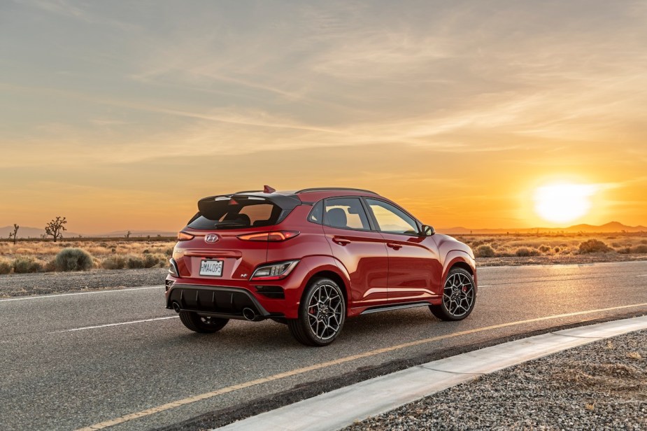 2022 Hyundai Kona N in red