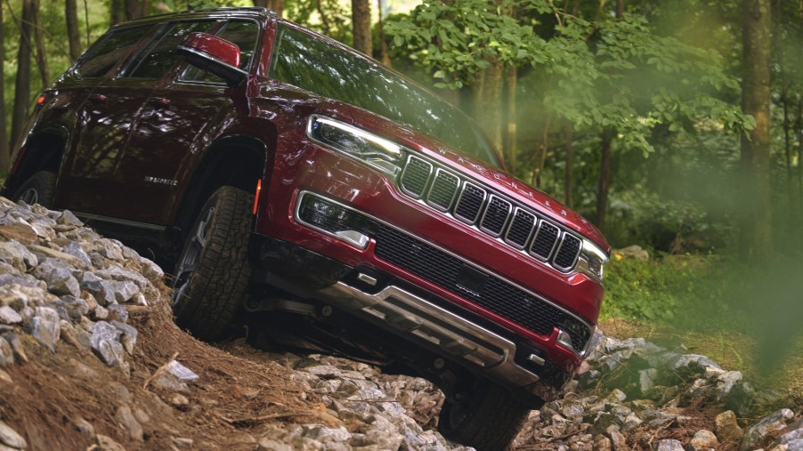 The 2022 Jeep Wagoneer tows up to 10,000 pounds giving you an SUV with big towing power