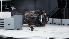 2022 Jeep Wrangler flipping during crash test