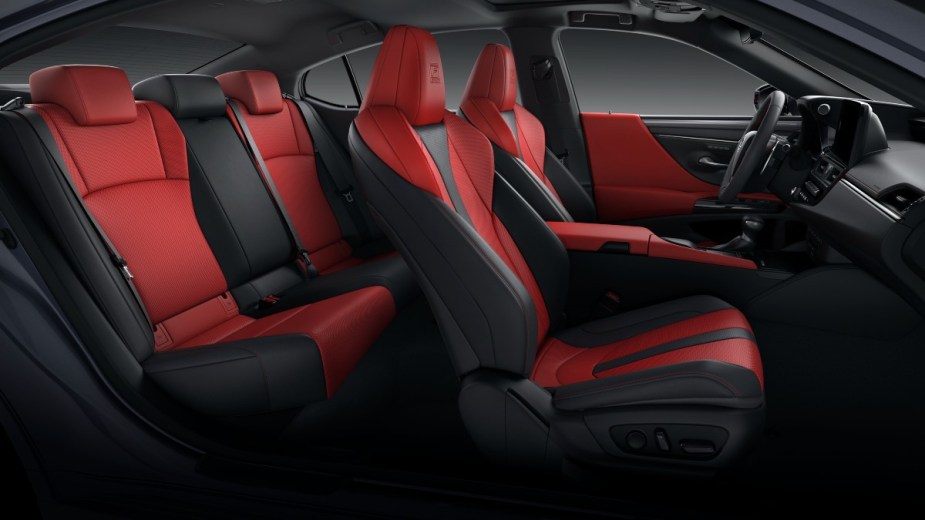 the red interior available of the new 2022 Lexus ES 