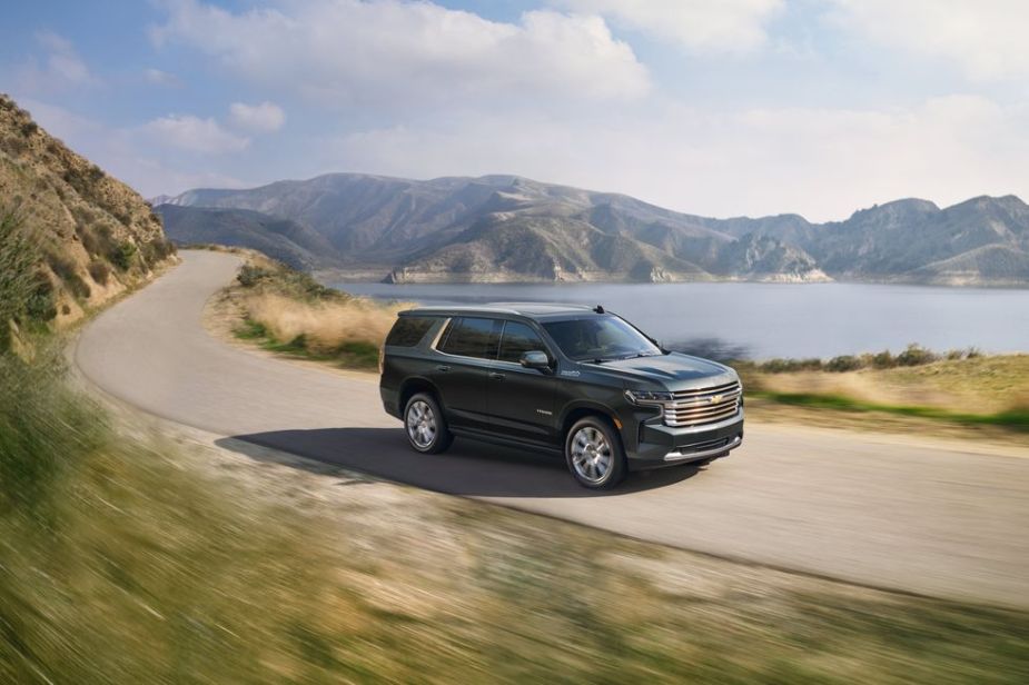 2022 Chevy Tahoe on the road 