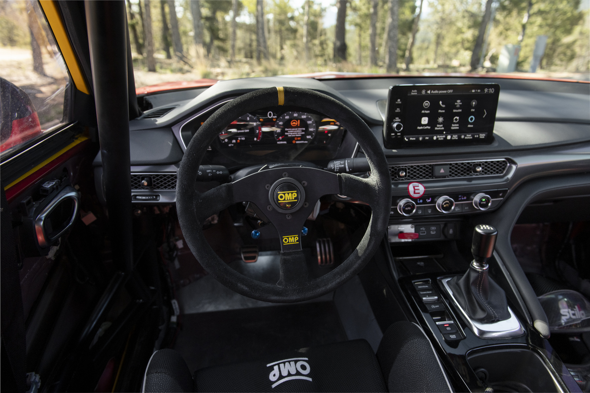 2023 Acura Integra Pikes Peak Interior Race Car with full dash, infotainment system