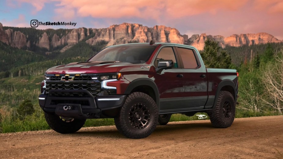 The Bison version of the Silverado is off-road ready and comes standard with the L87. 